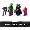 Metal Force Team Up Brainiac and Lex Luthor vs Batman and Superman Set Action Figures with Exclusive Accessories, Includes Character Cards - 3 of 4