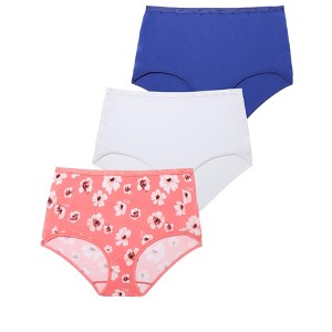 Avenue Women's Plus Size Full-Cut Cotton Spandex Brief 3-Pack - 1 of 4