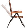 vidaXL Reclining Patio Chairs set of 2, Adjustable Backrest, Foldable Design, Resistant Solid Acacia Hardwood, - 3 of 4