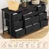 Whizmax Wide Dresser with 10 Large Drawers for 55'' Long TV Stand with Power Outlet Entertainment Center,Storage Fabric Drawer Unit for Bedroom,Closet - 4 of 4