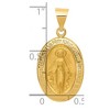 Black Bow Jewelry 14k Yellow Gold Hollow Oval Miraculous Medal Pendant - 4 of 4