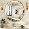 Beautyolove Round Mirror 19.6 Gold Wall Mounted Circle Mirrors Vanity Mirror with Brushed Aluminum Alloy Frame Modern Decoration - 2 of 4