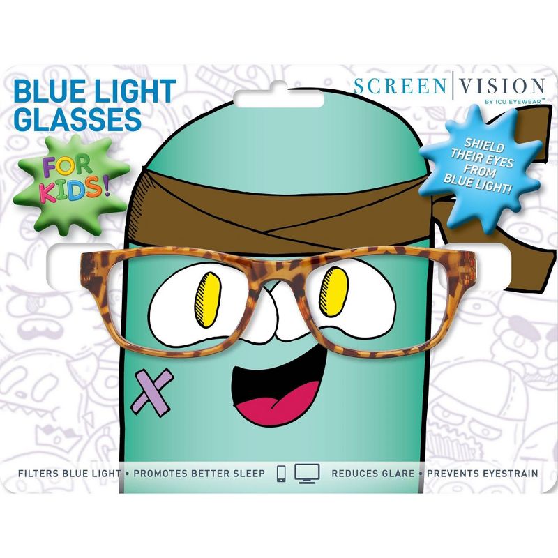 ICU Eyewear Kids Screen Vision Blue Light Filtering Rectangular Glasses, 5 of 6