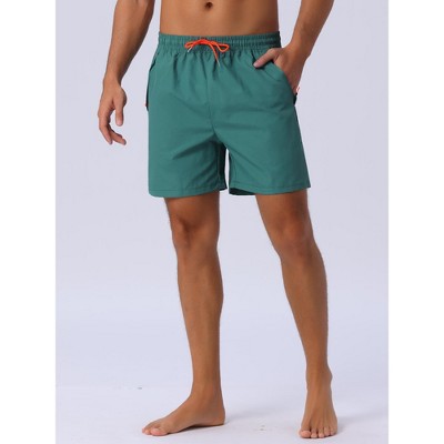 INSPIRE CHIC Men's Casual Summer Elastic Waist Drawstring Mesh Lining Swimming Beach Shorts Green 36 — фото 2