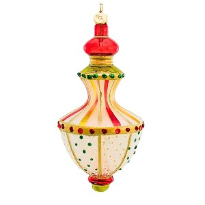 Glitter Lab 6.0 Inch Translucent Hourglass Drop Christmas Tree Ornament , Christmas Decor Poland Glass Holiday (1PC) - 1 of 4