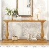 Vintage Sofa Table Console Table with Pine Veneer and Vase-Leg Design,for Living Room Study room Entryway Bedroom - 2 of 4