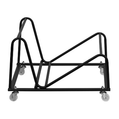 Black Steel Sled Base Stack Chair Dolly