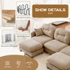 74" Chenille L-Shaped Modular Sectional Sofa with Ottoman - 3 of 4