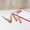 Gibson Home Seward 4 Piece Stainless Steel Steak Knife Cutlery Set with Wood Handles - 2 of 4