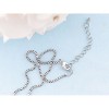 Anna-Kaci Women's Curved Teardrop Crystal Pendant Necklace, Elegant Design with Adjustable Chain, Perfect for Special Occasions - Tear Drop - 4 of 4