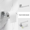Bathroom Hardware Set 3 Piece Brushed Nickel/Brushed Gold Bathroom Accessories Set Including 24" Hand Towel Bars, Toilet Paper Holders, Towel Rings - 4 of 4