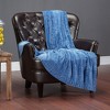 Chanasya Chenille Knit Subtle Shimmer Textured Decorative Throw Blanket - 3 of 4