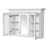 NicBex Wall Mounted Bathroom Storage Cabinet,Medicine Cabinet with Mirror and  Shelves for Bathroom,White - 4 of 4