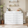 Baby Changing Dresser with 8 Drawers – Wooden Nursery Dresser with Safety Rail & Open Shelf - 4 of 4