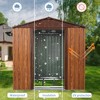 DOMETOUR 6ft x 6ft Outdoor Metal Storage Shed with Metal Foundation, with Window - 3 of 4