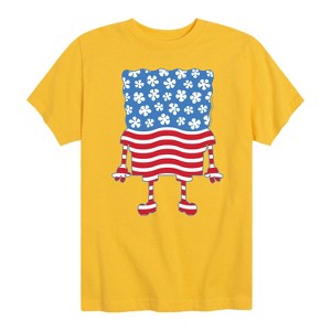 Boys' - SpongeBob SquarePants - Silhouette Stars Stripes Short Sleeve Graphic T-Shirt - 1 of 4