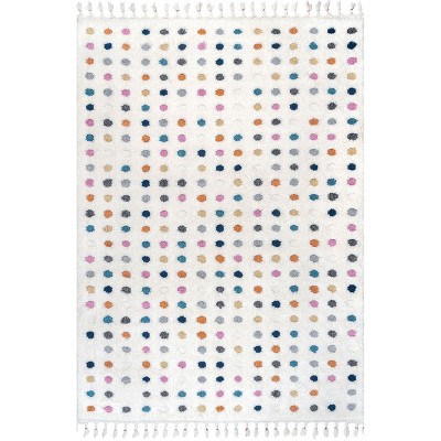 Nuloom Behati Polka Dot Kids Tasseled Indoor Area Rug
