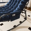 Vynxaria Blue Ergonomic Rocking Lounge Chair with Storage One Piece Breathable Mesh Recliner 35 Inch Wide Seat - 4 of 4