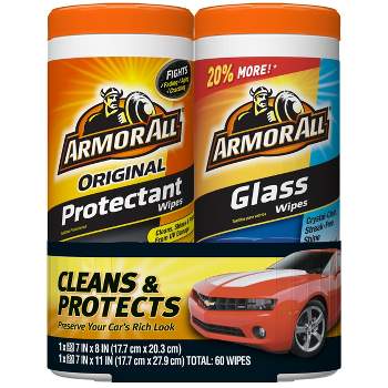 Armor All 2pk 30ct Original Protectant/Glass Wipes Automotive Protector