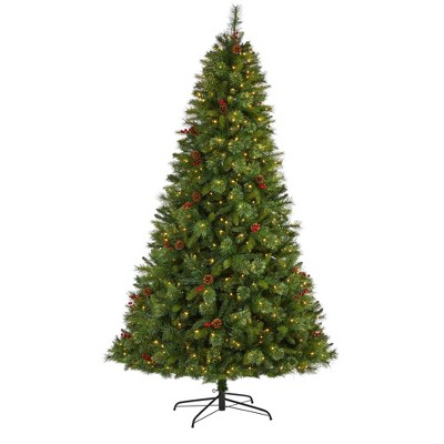 Nearly Natural 8’ Aberdeen Spruce Prelit Led Artificial Christmas Tree ...