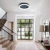 Dewdrop Industrial 30W LED Ceiling Light, Black Round Flush Mount with Clear Glass Edge, Dimmable 6000K, ETL Approved - 4 of 4
