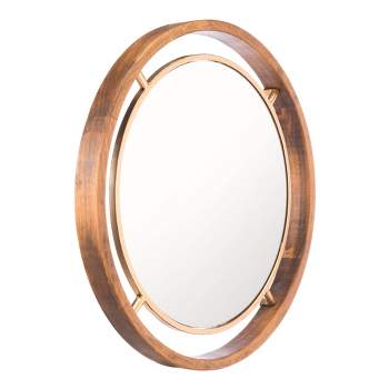 ZM Home 24" Luxe Round Mirror Gold