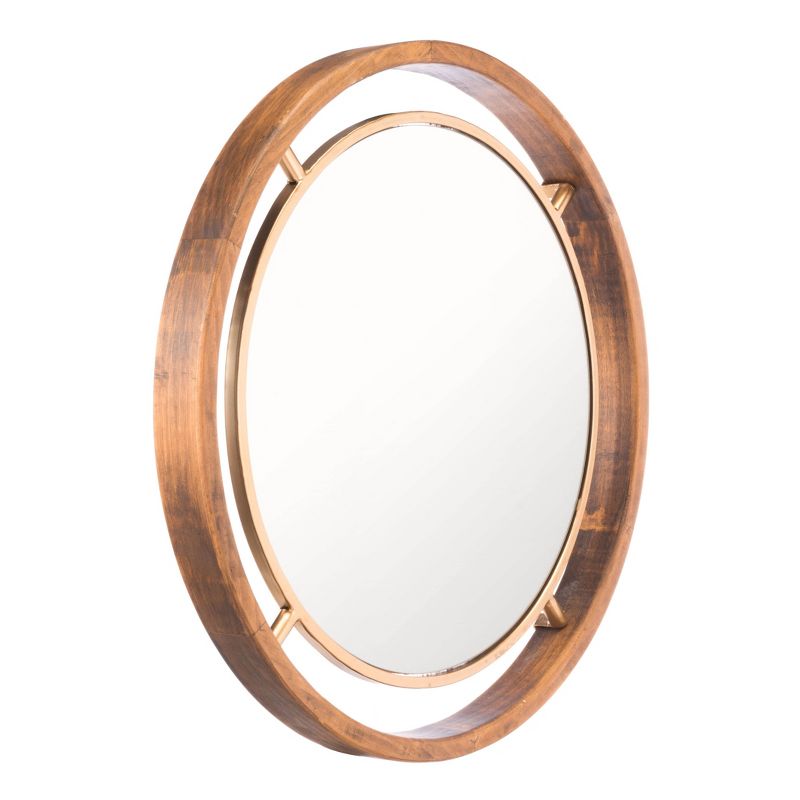 ZM Home 24" Luxe Round Mirror Gold, 1 of 9