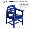 VINGLI Outdoor Patio Dining Chairs, HDPE Outdoor Patio Chairs All-Weather Durable Garden Seating for Outside, Poolside, Deck, Porch - 3 of 4