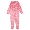 Sleep On It Girls Clouds & Rainbows Zip-Up Hooded Sleeper Pajama with Built Up 3D Character Hood - 2 of 3