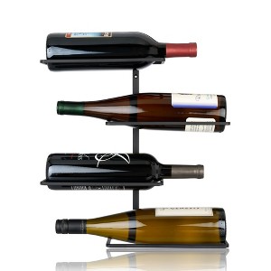 True Align Wall-Mounted Wine Rack, Black Wrought - 1 of 4