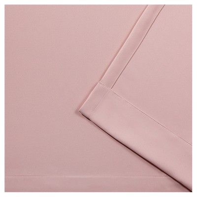 Mecca Orange Sateen Twill Blackout Grommet Curtain Panels, 52x96