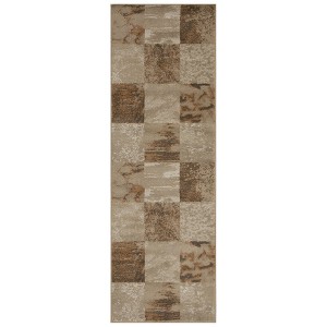 Patchwork Modern Eclectic Color Block Indoor Runner or Area Rug by Blue Nile Mills - 1 of 4