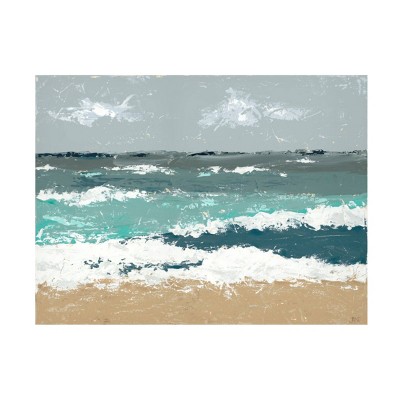 14" x 19" Jade Reynolds 'The Breakers I' Unframed Wall Canvas - Trademark Fine Art