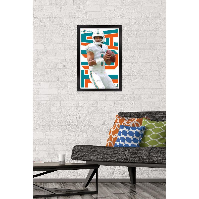 Trends International NFL Miami Dolphins - Tua Tagovailoa 20 Framed Wall Poster Prints, 2 of 7