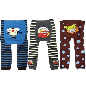 Wrapables Baby and Toddler Animal Leggings (Set of 3), 24 to 36 months, Cars and Animals - 1 of 4