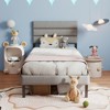 KTMBDW Upholstered Platform Bed Frame, Mattress Foundation, Metal Slat Support, No Box Spring Needed, Easy Assembly - 2 of 4