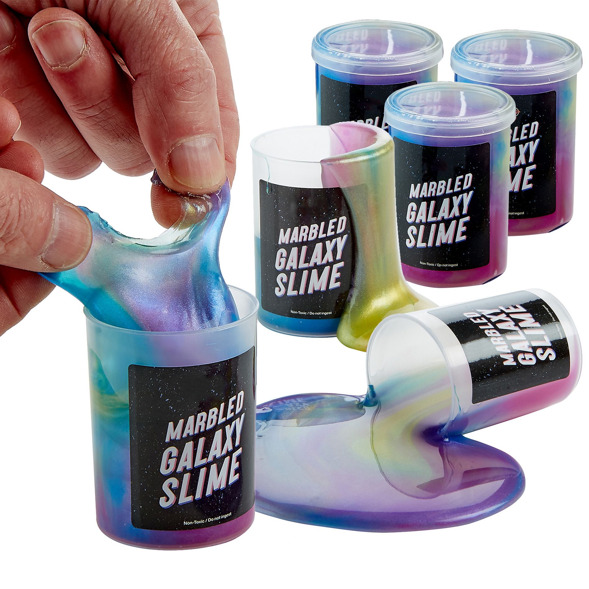 Playbees Marbled Galaxy Slime - 6 Pack