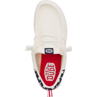 HEYDUDE Men Wally Funk Americana Stars, 4thof July Patriotic Shoes , White/Navy Blazer, 15 — фото 3