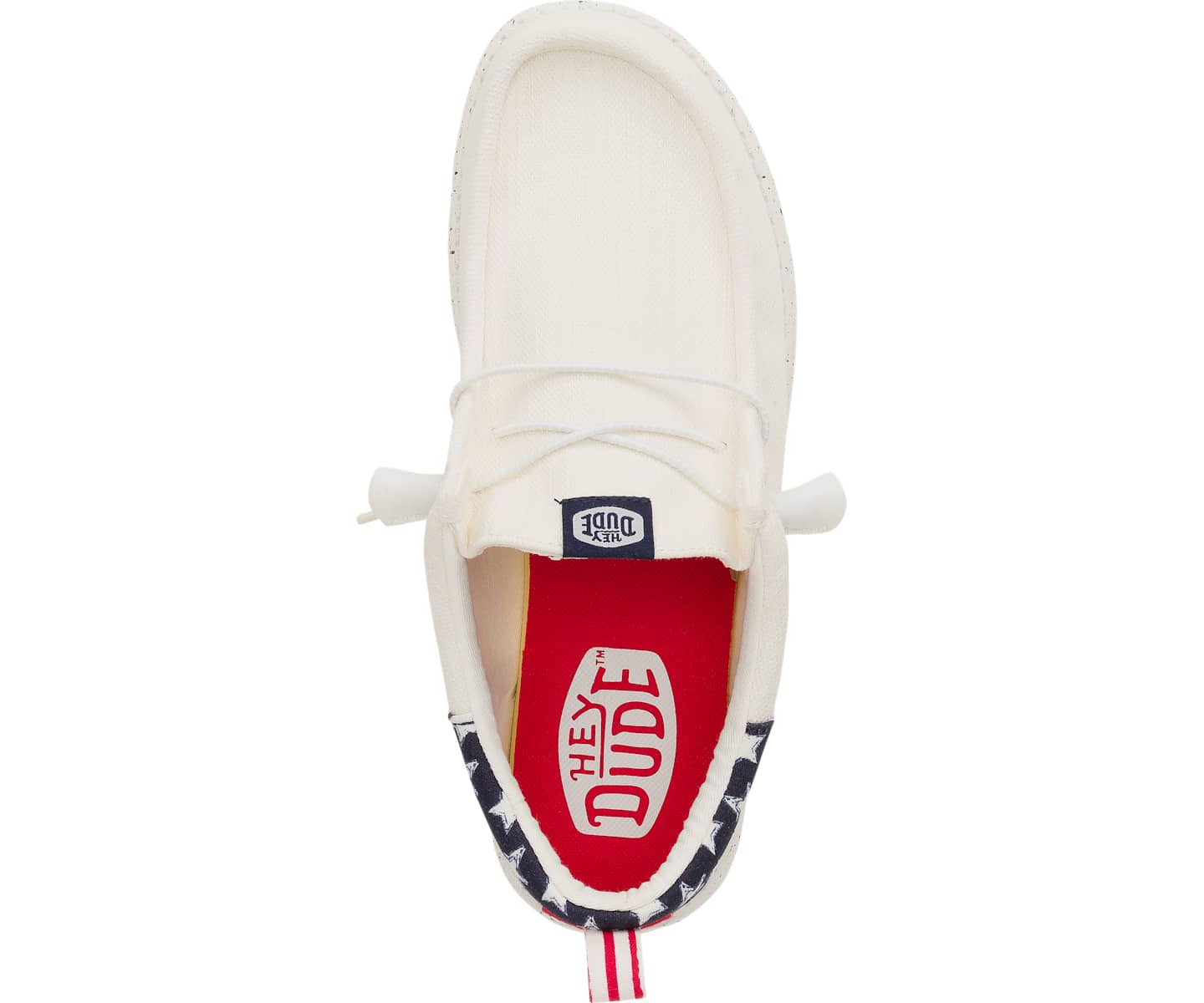 HEYDUDE Men Wally Funk Americana Stars, 4thof July Patriotic Shoes, White/Navy Blazer, 15, цвет: Белый — фото 3