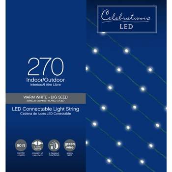 Celebrations LED Micro Dot/Fairy Clear/Warm White 270 ct String Christmas Lights 90 ft.