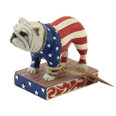 Jim Shore 3.25" Patriotic Bulldog Stars And Stripes  -  Decorative Figurines