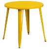Flash Furniture Commercial Grade 30" Round Metal Indoor-Outdoor Table Set with 2 Vertical Slat Back Chairs - 3 of 4