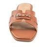 bebe Women's Slide Sandals - Slip-On Comfort with Rhinestone, Pearl, and Logo Embellished Straps - Casual Flat Sandals - 4 of 4