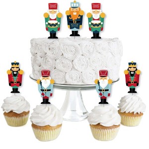 Big Dot of Happiness Christmas Nutcracker - Dessert Cupcake Toppers - Holiday Party Clear Treat Picks - Set of 24 - 1 of 4