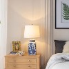 KTMBDW Chinoiserie Classic LED Table Lamp, Ceramic Vase Bedside Lamp for Bedroom, Living Room, Office, Blue & White - 3 of 4