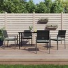 vidaXL Garden Dining Set Black, Light Grey - 2 of 4