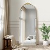PexFix Wood Frame Arched Floor Mirror, Bedroom Living Room Wall Mirror - 4 of 4