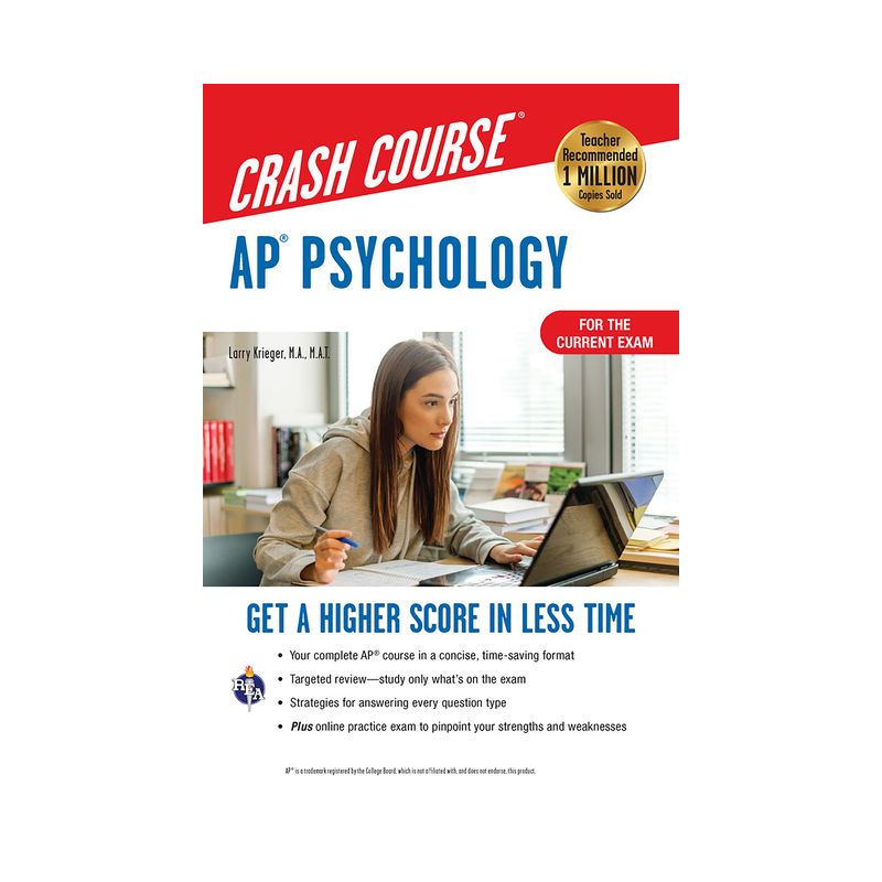 Ap(r) Psychology Crash Course, Book + Online - (Advanced Placement (AP) Crash Course) 3rd Edition by  Larry Krieger (Paperback), 1 of 2