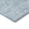 Sky Blue And Denim Blue Floral Washable Indoor Outdoor Area Rug - 4 of 4