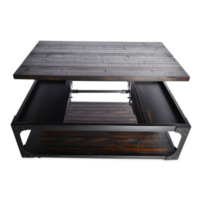 Sherlock Lift Top Cocktail Table with Casters Antiqued Tobacco - Steve Silver